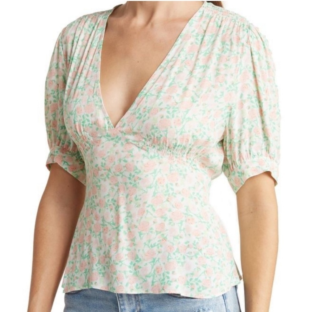 Sophie Rue Floral The Back Peplum Top